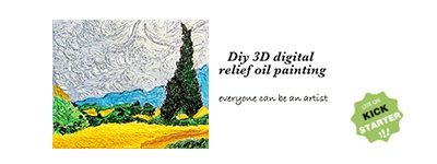 3D DIY digital relief oil paintings